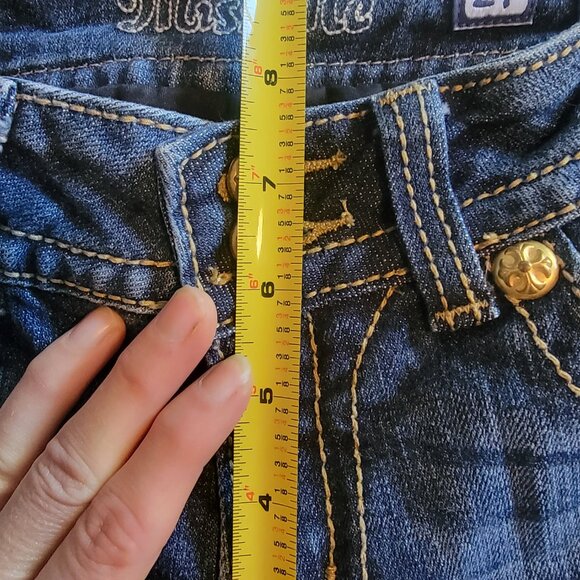 Miss Me Dark Blue Boot Cut Denim Blue Jeans Size 27 - Picture 11 of 11